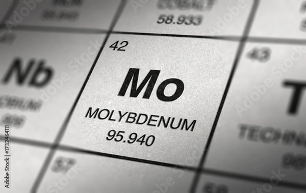 Fototapeta MOLYBDENUM Element 42 of the periodic table