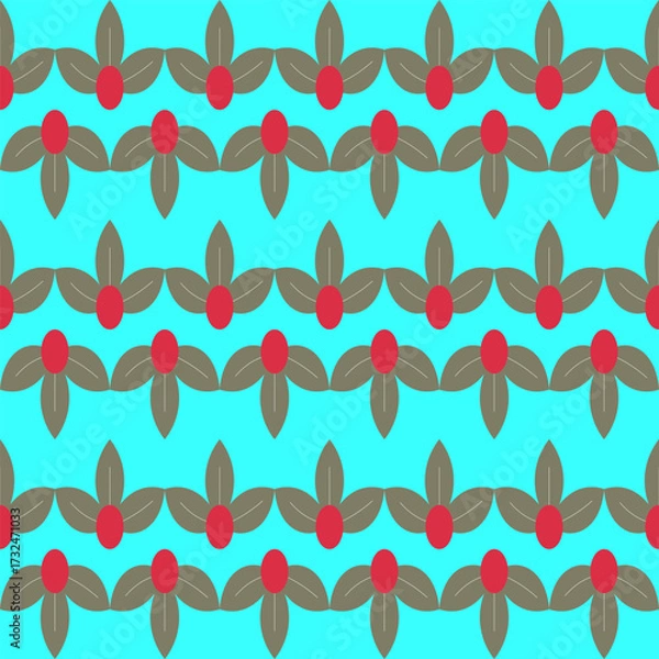Fototapeta Seamless pattern Floral pattern design digital art colorful background creative graphics vibrant aesthetics