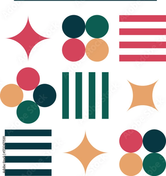 Fototapeta seamless pattern geometric retro vector for design background