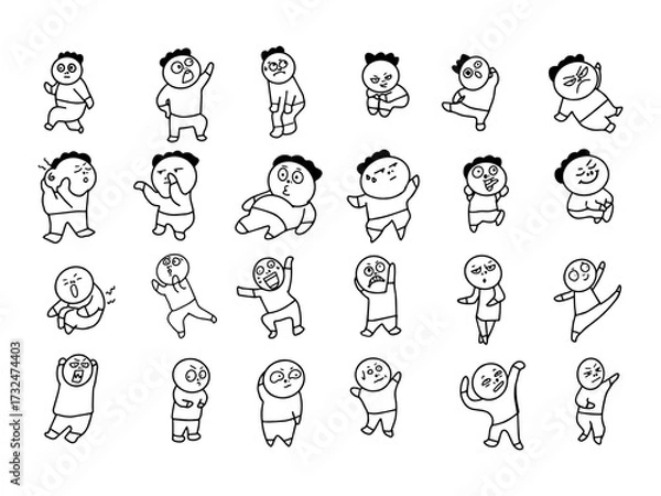 Obraz Silly Meme Doodle Funny Faces