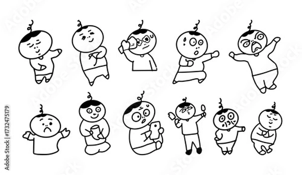 Obraz Crazy Meme Doodle Awkward Pose