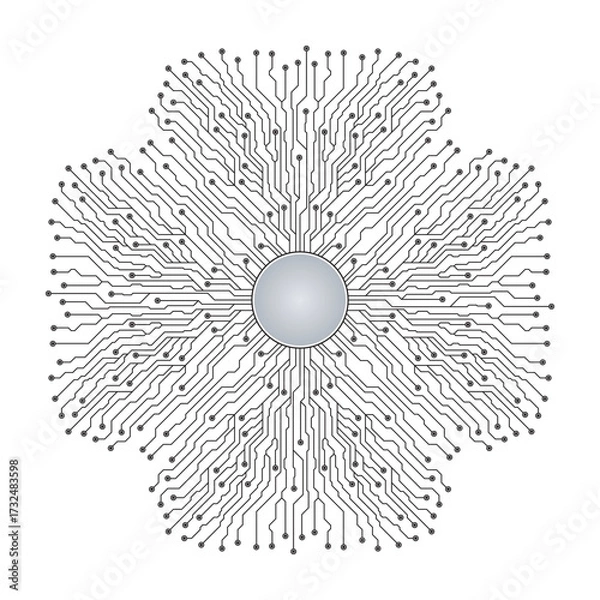 Fototapeta Abstract Circuit Board Background. Technology Concept. 