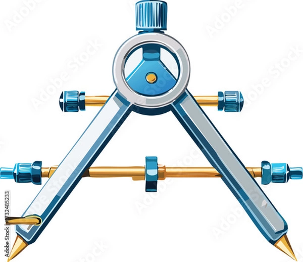 Fototapeta Precision Geometry Compass Drawing Tool