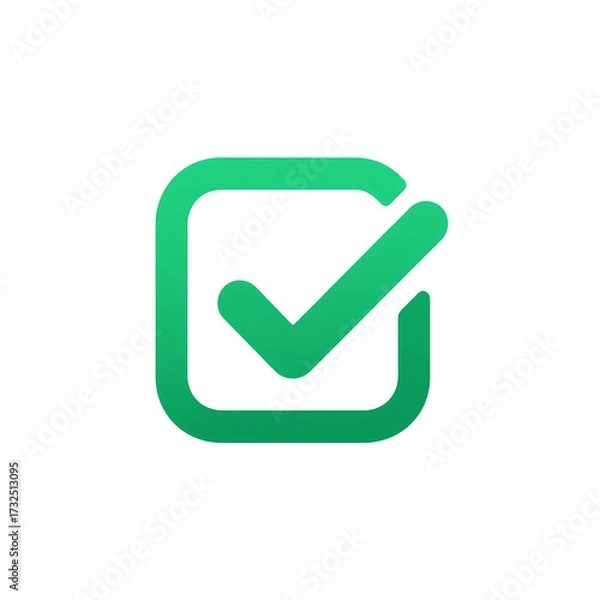 Fototapeta green check mark