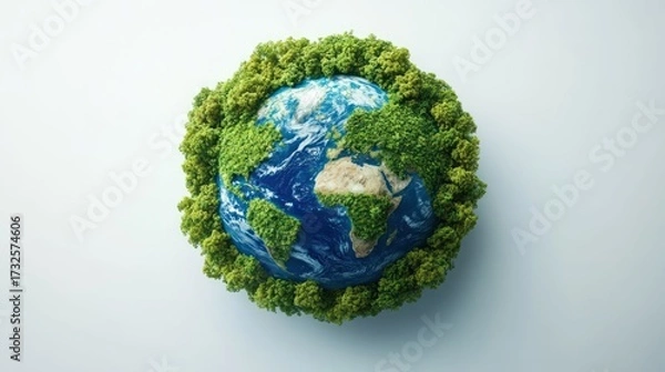 Obraz Earth surrounded by green vegetation conceptualizing environment and conservation