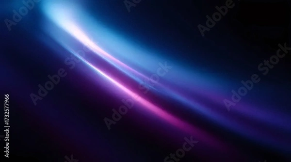 Obraz 青紫色の宇宙空間抽象的な背景と光沢のある光