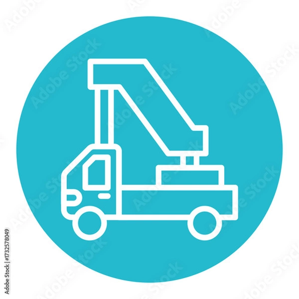 Obraz Ladder Truck Vector Icons