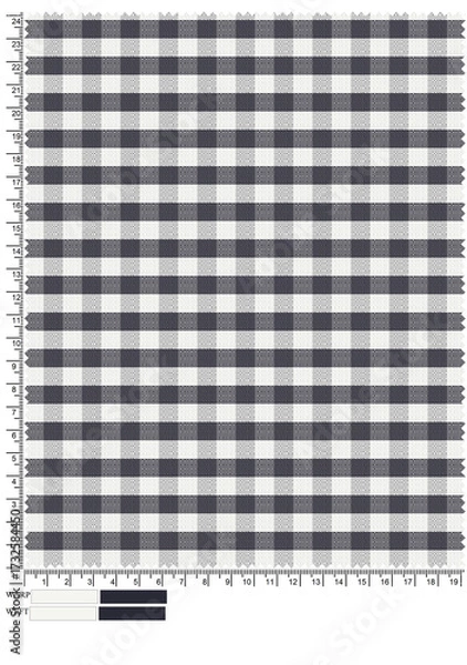 Fototapeta Vintage pink linen old paper texture with a seamless gingham check pattern is a grunge background for your text