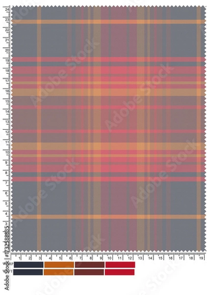 Fototapeta Old film strip pattern texture vector with blank paper photo frames for grunge design