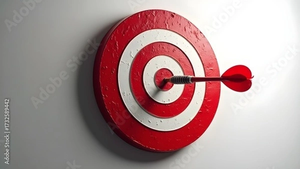 Fototapeta Target Dartboard Isolated on White Background