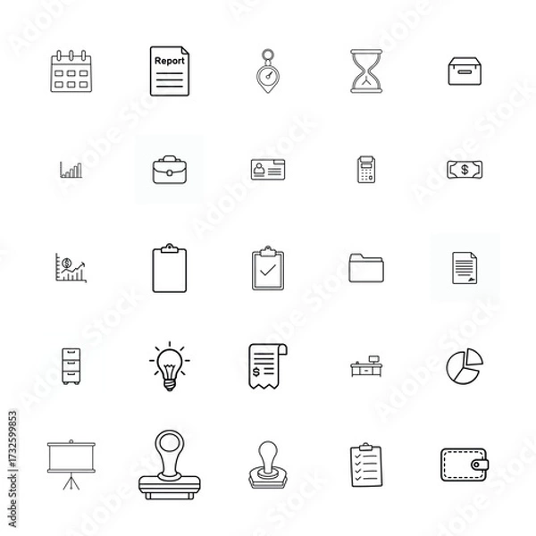 Obraz business icons set