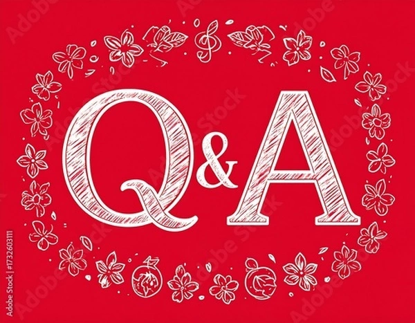 Obraz Decorative Q&A graphic