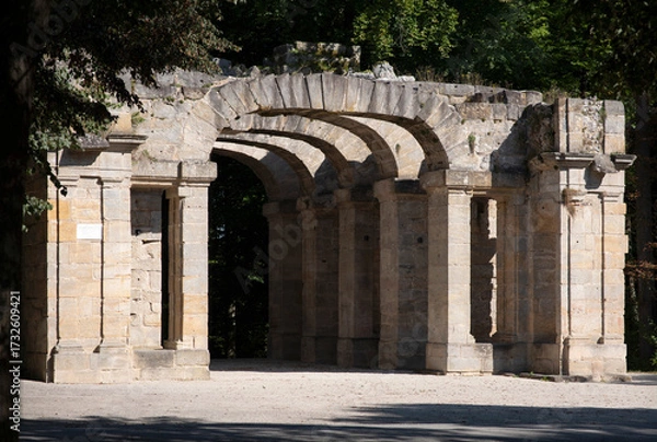 Fototapeta Ruined Gate of the Ruinentheater, Eremitage Bayreuth, Germany - September 2025