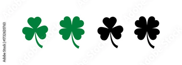 Fototapeta Simple Clover Illustration set