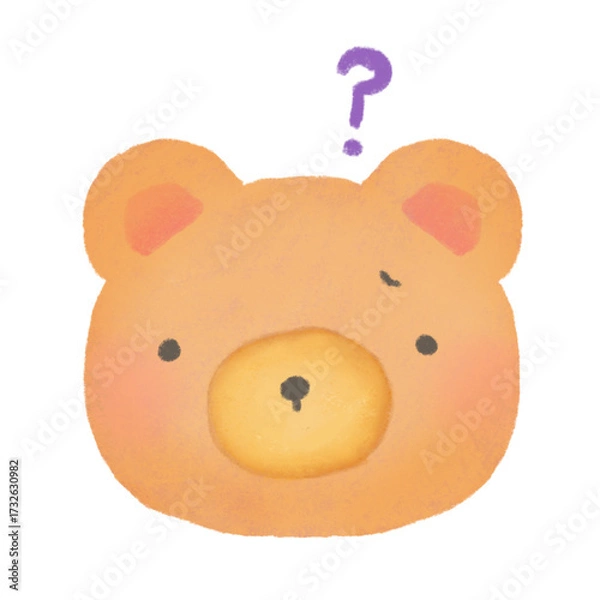 Obraz くま はてな かわいい イラスト