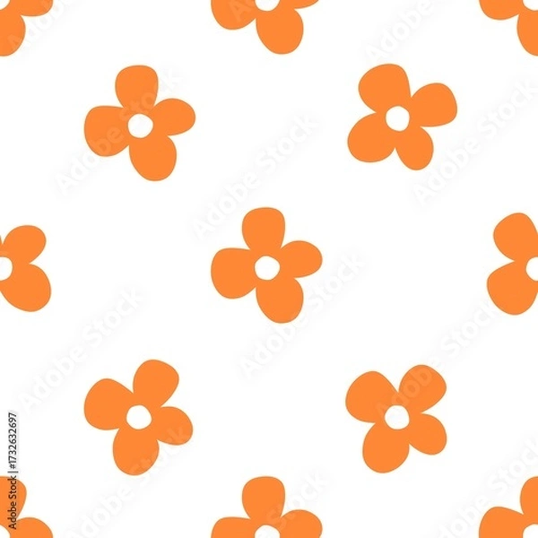 Obraz seamless floral pattern with orange flowers 