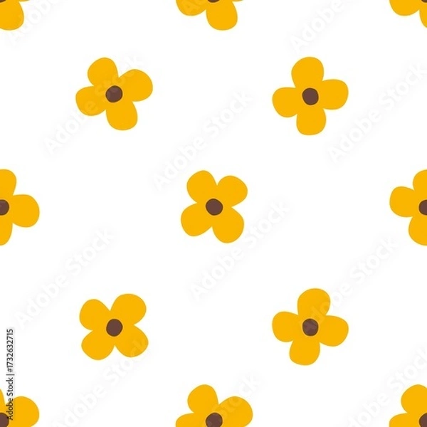 Obraz seamless floral pattern with yellow flowers 