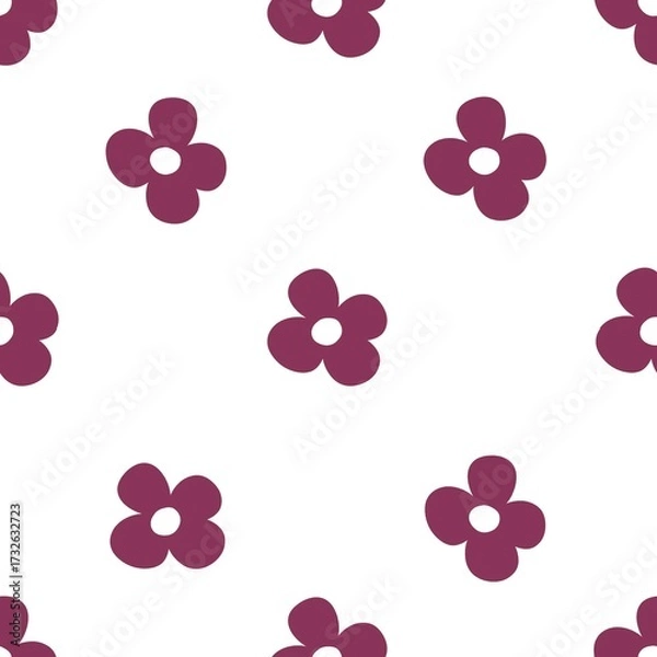 Obraz seamless pattern with burgundy flowers 