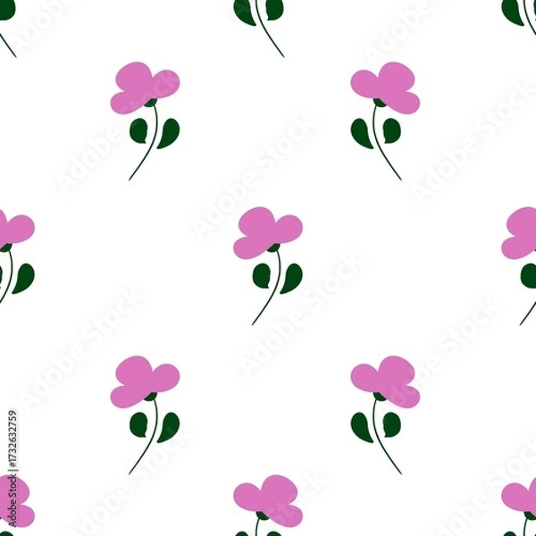 Obraz seamless pattern with pink flowers 