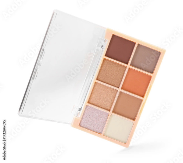 Fototapeta One beautiful eyeshadow palette isolated on white