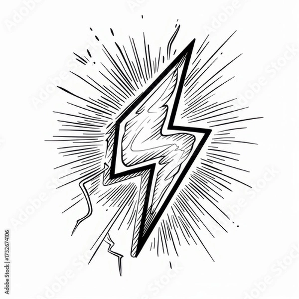 Obraz Lightning Bolt Icon and Mascot Collection