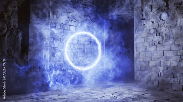 Obraz 異世界へ続く青き魔法ポータル