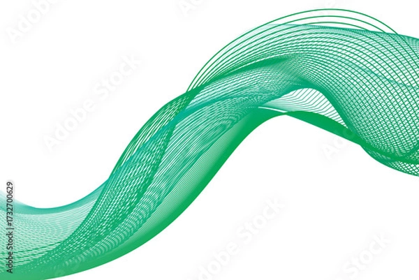 Fototapeta Abstract waves isolated on transparent background