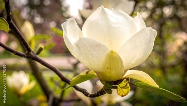 Fototapeta Close-up of a magnolia flower in bloom