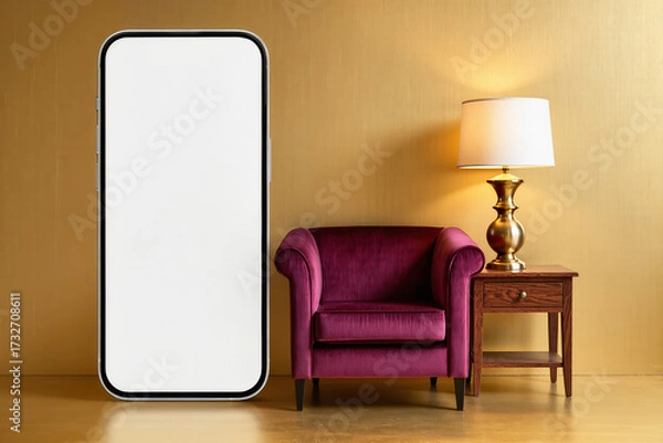 Fototapeta Effortless property search made accessible through an intuitive real estate platform where every apartment, rental or home purchase can be explored directly from a mobile screen