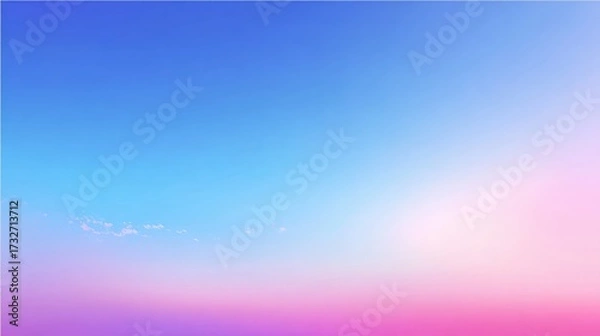 Obraz Serene Blue and Pink Gradient Sky with Soft Cloud Patterns
