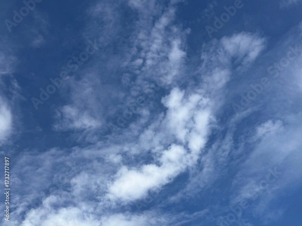 Obraz Beautiful blue sky with clouds.