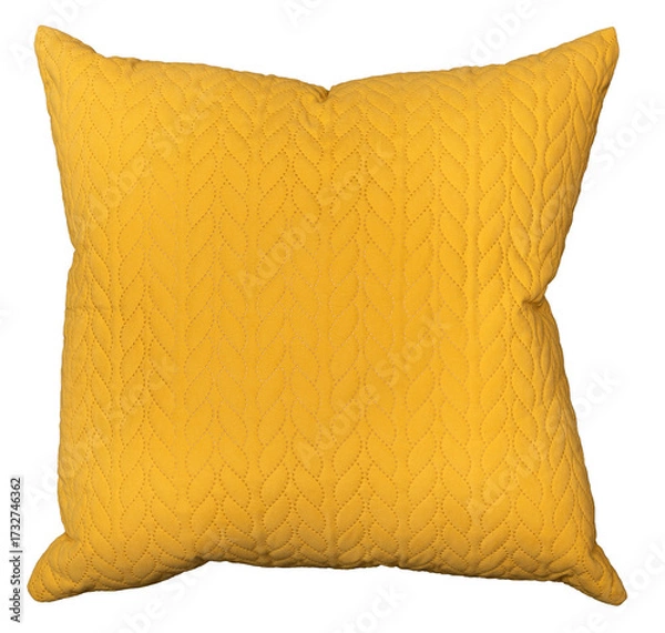 Obraz Yellow Quilted Leaf Pattern Accent Pillow