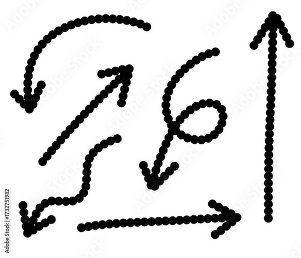Fototapeta vector illustration of a set of black and white symbols