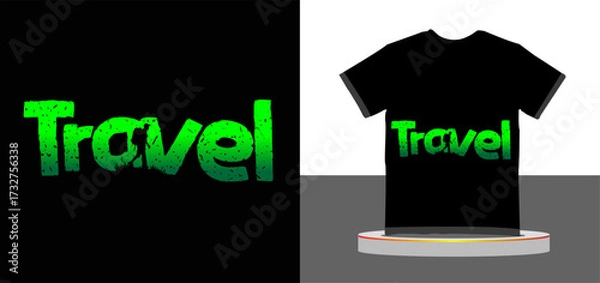 Fototapeta Travel Typography Adventure T-Shirt Design for Explorers
