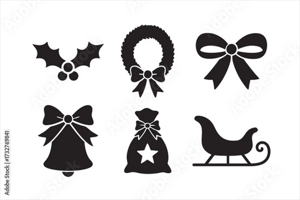 Fototapeta  Christmas item set