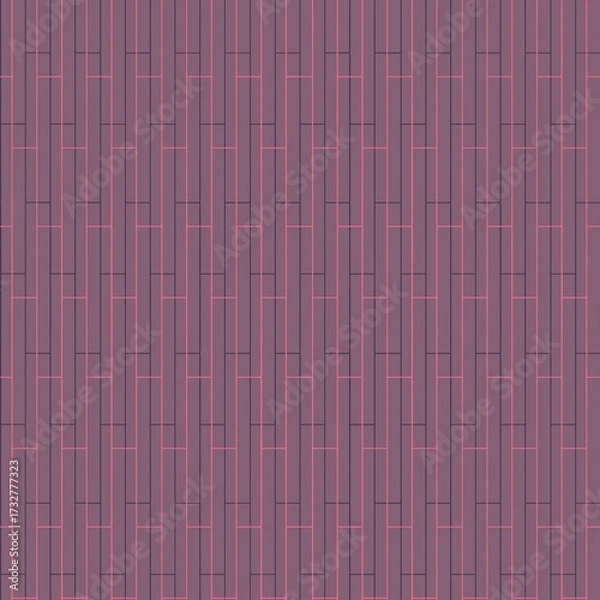 Fototapeta Modern seamless pattern with violet and pink linear geometric grid design, minimal abstract background for digital projects, textile decoration, and contemporary creative design use.
