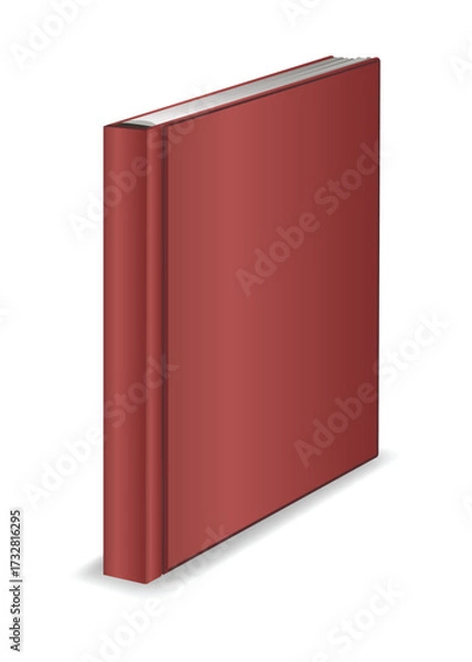 Fototapeta Realistic book. Learning or education concept. Design of closed book or notebook. Reading, learn and receive education through books. Read more books