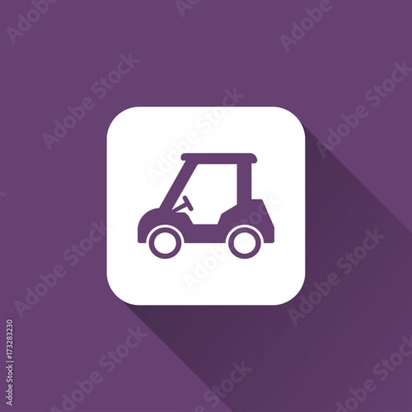 Obraz flat Golf cart icon