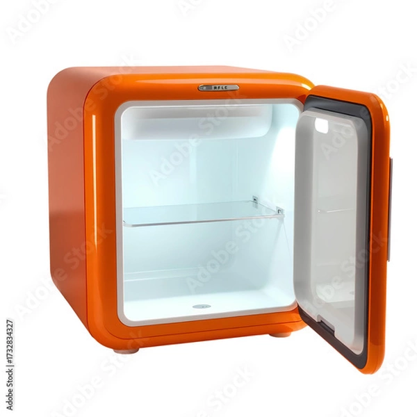Fototapeta Photo of mini-fridge isolated on transparent background