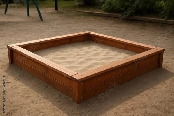 Fototapeta Empty Sandbox on Playground