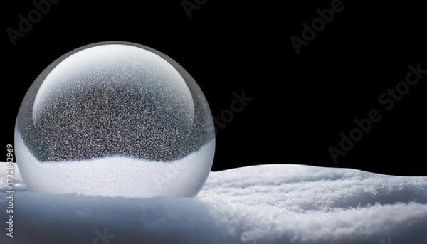 Obraz Realistic Snowball On Transparent Background For Winter Designs