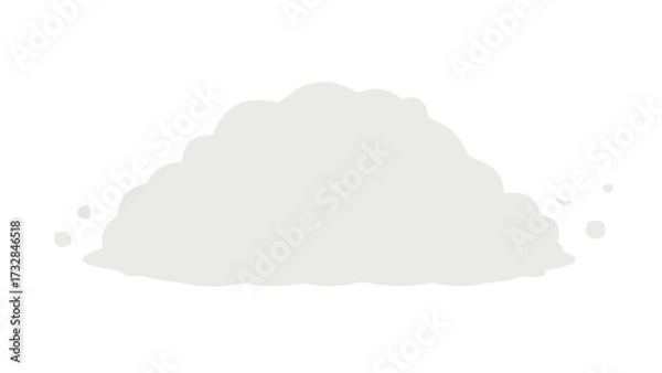 Fototapeta White powder pile dust clouding substance fine material heap smooth surface spill snow flour cocaine sugar