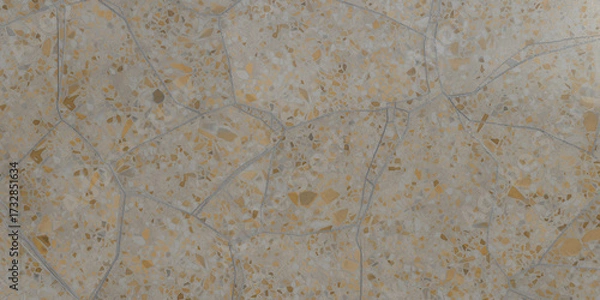 Fototapeta Beige granite texture background with brown and white spots, showing a natural stone surface with a subtle pattern and fine grain, perfect for design