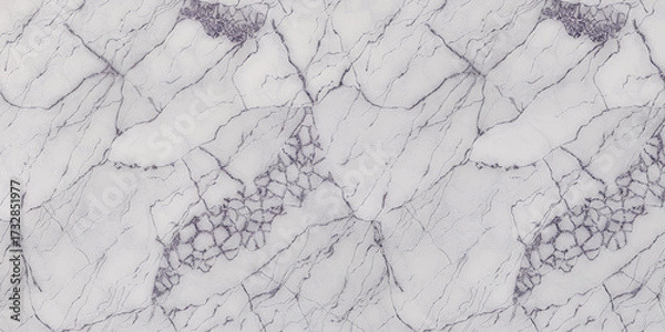Fototapeta Elegant white marble texture with subtle gray veins, creating a sophisticated and seamless pattern for luxurious backgrounds and designs, ideal for modern aesthetics