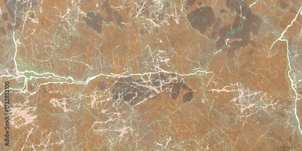 Fototapeta Closeup of brown marble texture with white veins, creating an elegant and natural pattern, perfect for backgrounds, designs, and decorative elements with a luxurious feel