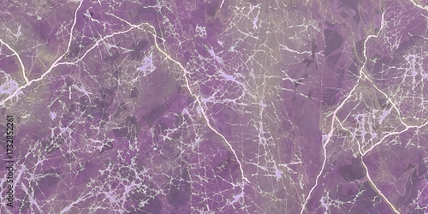 Fototapeta Elegant purple marble texture with white veins, creating a luxurious and sophisticated background for design projects and visual content creation