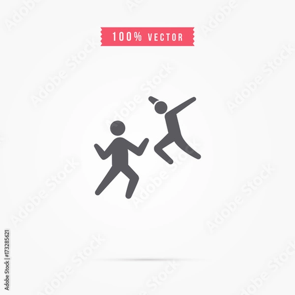 Obraz two man fighting icon