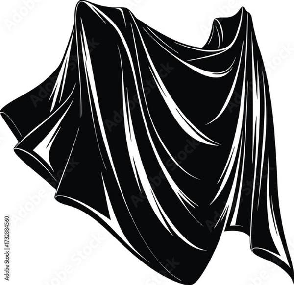 Obraz Solid black minimalist background for graphic design projects. isolated on transparent background