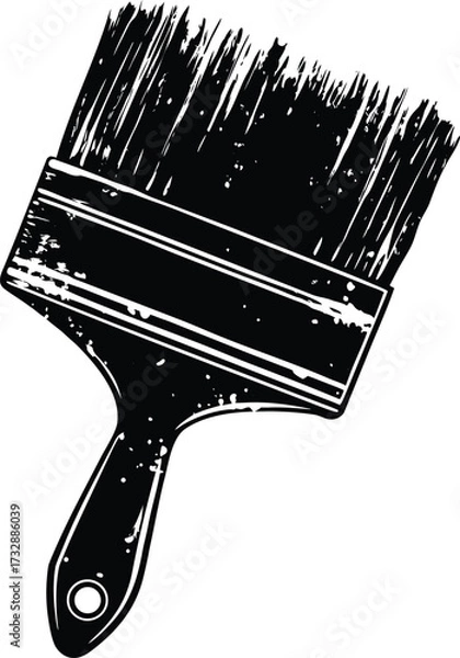 Obraz Solid black minimalist background element for graphic designs isolated on transparent background