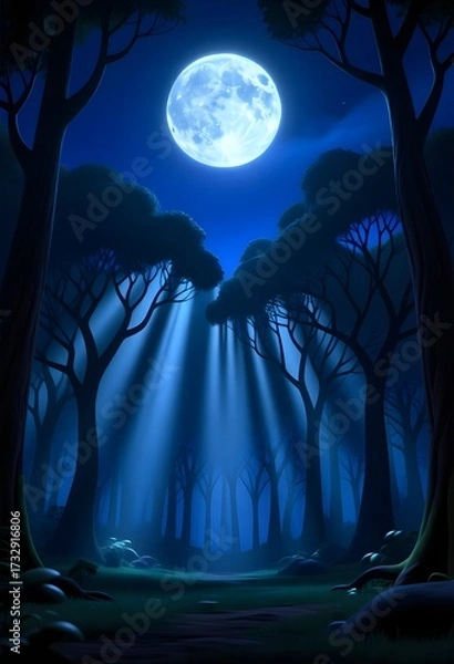 Obraz The Moon at Night